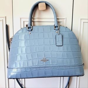 Blue Leather Coach Purse